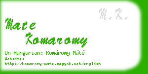 mate komaromy business card